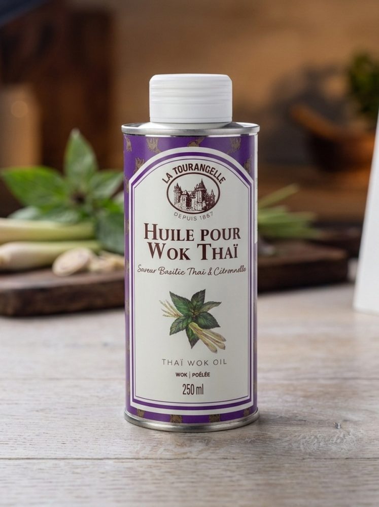 Huile de tournesol au basilic thaï et citronnelle